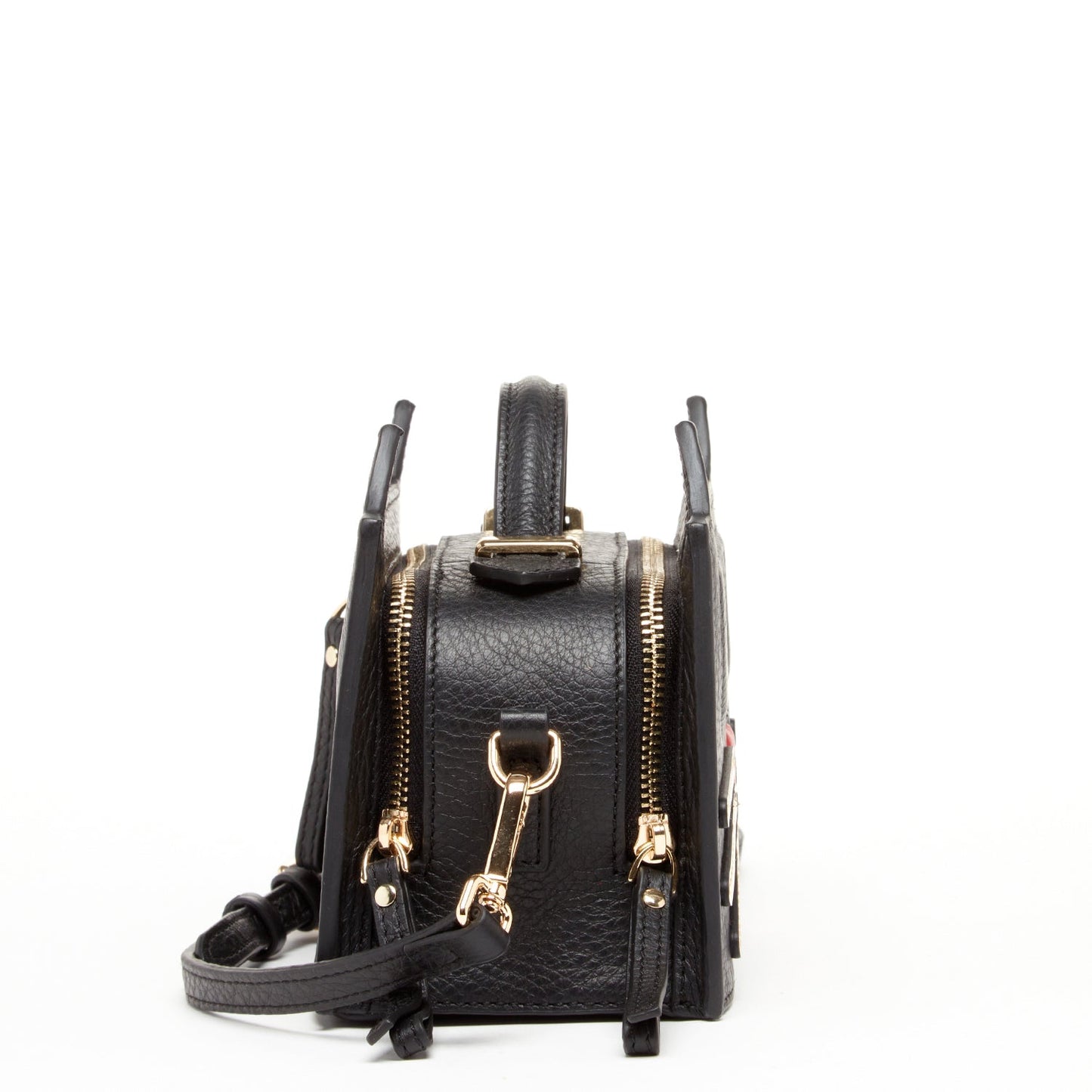 SUSU Leather Cat Bag Black Crossbody Purse Women's Handbag