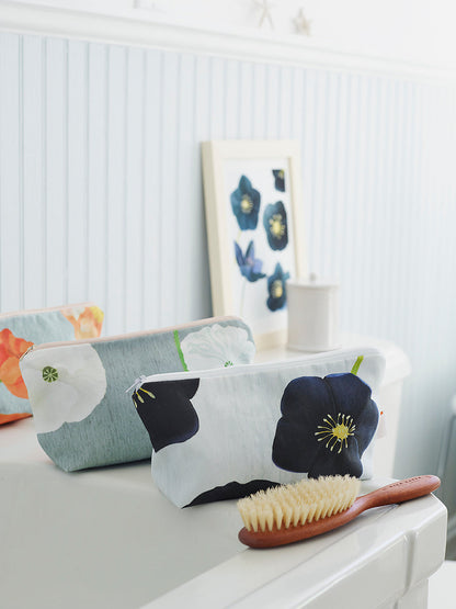 Makeup Bag: Black Hellebore on Snow