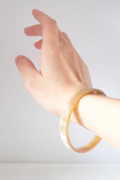 Tron Buffalo Horn Minimalist Bangle Bracelet (1pc)
