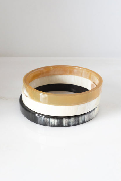Tron Buffalo Horn Minimalist Bangle Bracelet (1pc)
