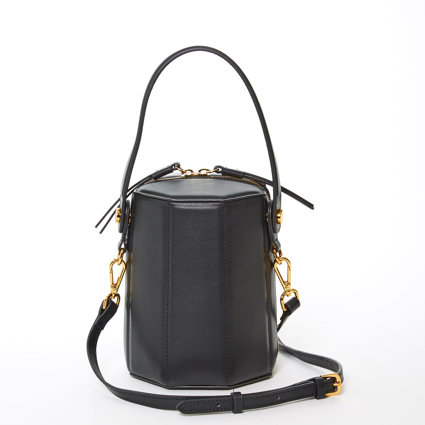 SUSU Black Purse Leather Bucket Bag Small Crossbody Purse Women's Handbag