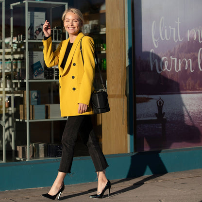 SUSU Black Purse Leather Bucket Bag Small Crossbody Purse Women's Handbag