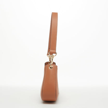 SUSU Leather Baguette Bag Brown Purse 90s Small  Shoulder Bag Y2K  Underarm Bag Trendy Handbag