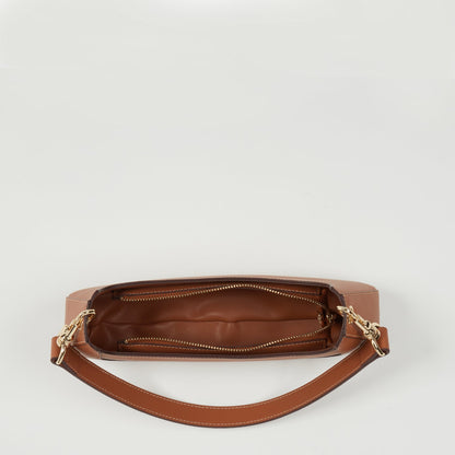 SUSU Leather Baguette Bag Brown Purse 90s Small  Shoulder Bag Y2K  Underarm Bag Trendy Handbag