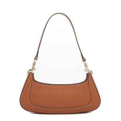 SUSU Leather Baguette Bag Brown Purse 90s Small  Shoulder Bag Y2K  Underarm Bag Trendy Handbag